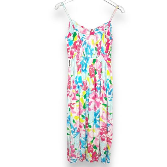 NWT Old Navy Bright Floral Print Spaghetti Strap Dress Size XS - Picture 2 of 7